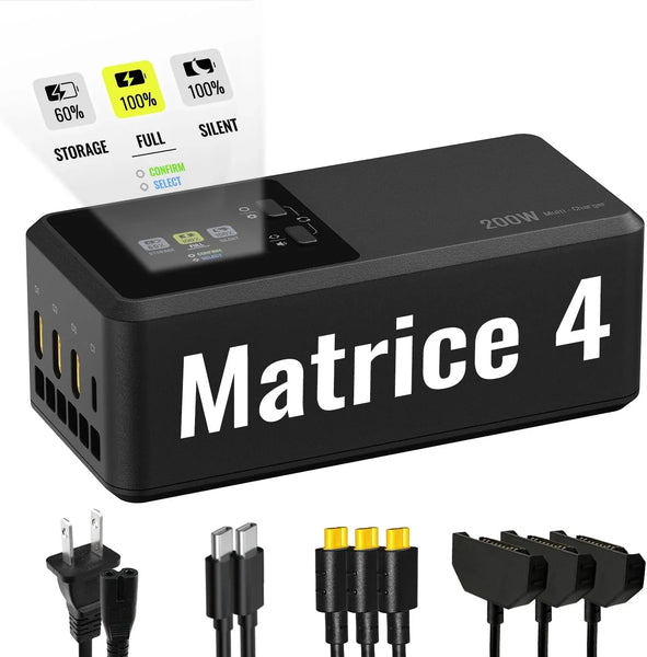 LKTOP 200W Smart Three-Way Charger for DJI M4T/4E
