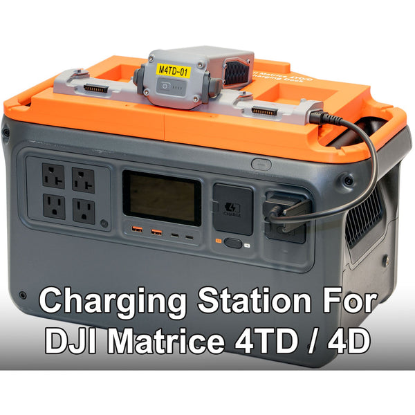 Battery Charging Dock for DJI Matrice 4D / 4TD – Freestanding or Mounts to DJI Power 1000 & 2000 (Dock Only or Dock + OEM Charging Hub)